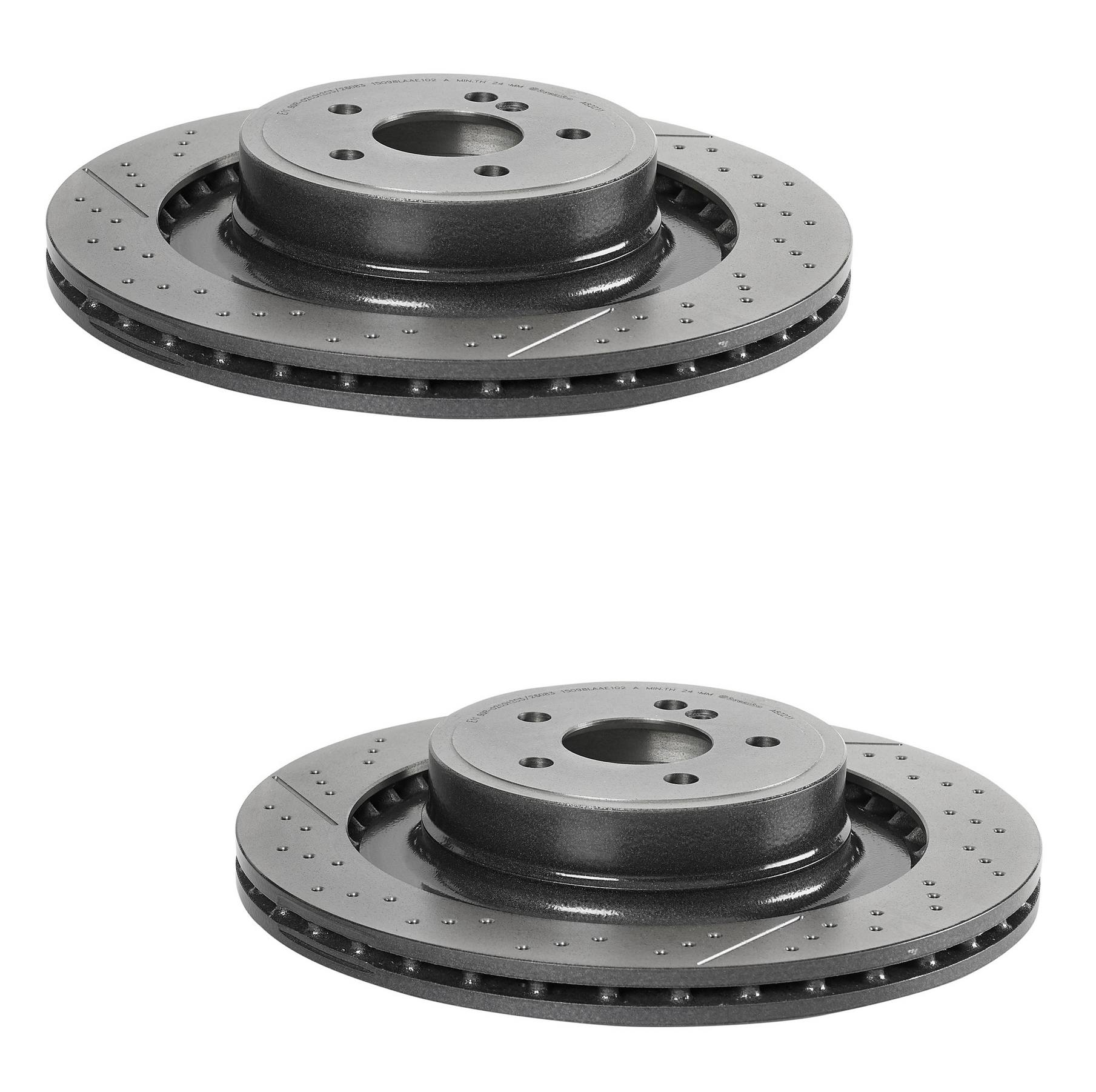 Mercedes Brembo Brakes Kit - Pads and Rotors Rear (360mm) (Ceramic) 2124230412 - Brembo 3055368KIT